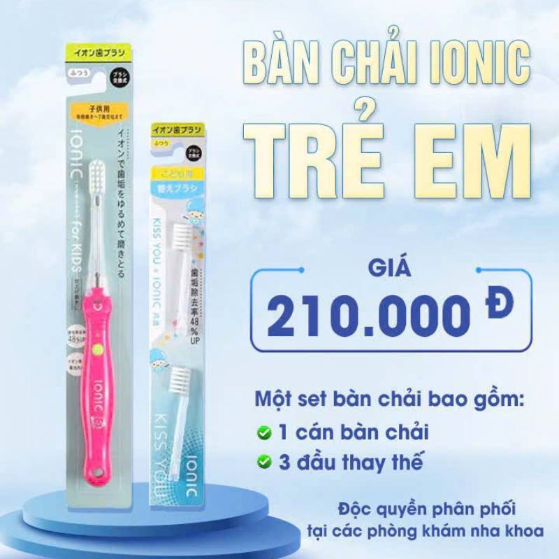 Bàn chải Ionic trẻ em 